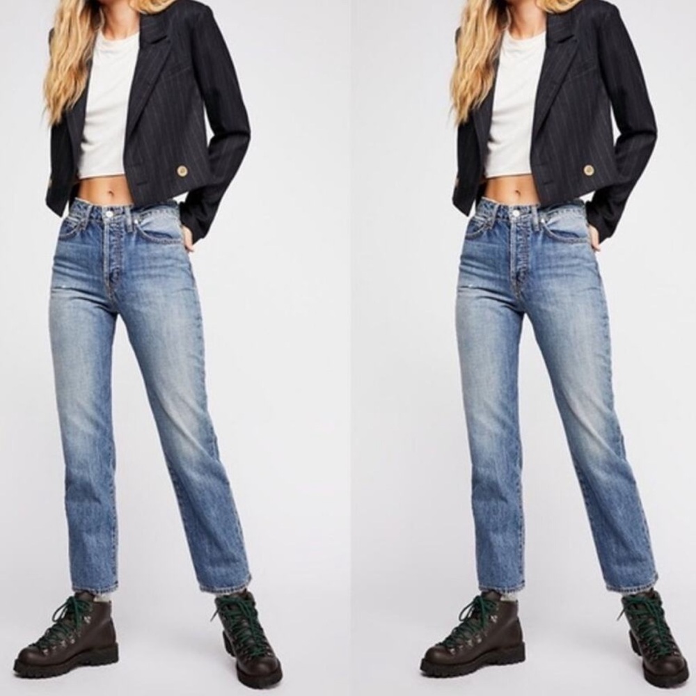 Free People X Sandrine Rose NWT size 31 straight leg jeans buttonfly
